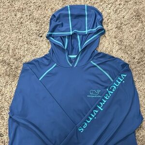 Vineyard Vines Performance Hooded Long Sleeve Mens Shirt Size L